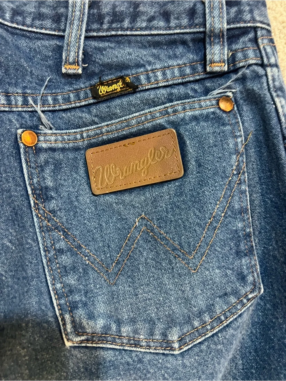 Wrangler Men's Straight-Leg Jeans in Blue Denim